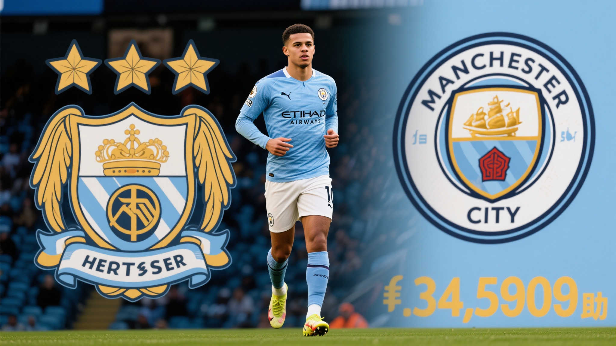3亿欧元天价！22岁新星引曼城退缩，三大豪门激烈争夺